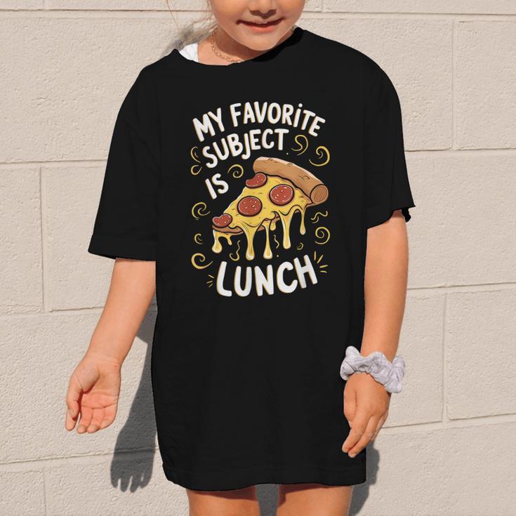 My Favorite Subject Is Lunch Pizza Back To School Graphic Kid T-Shirt
