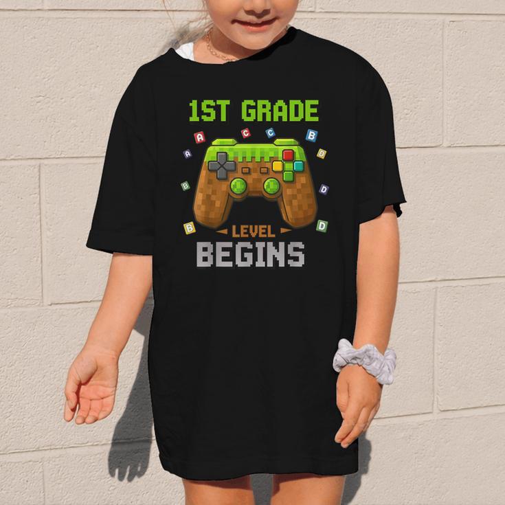 First Day Of 1st Grade Level Begins Back To School Boy Graphic Kid T-Shirt First Day Of 1st Grade Level Begins Back To School Boy Graphic Kid T-Shirt