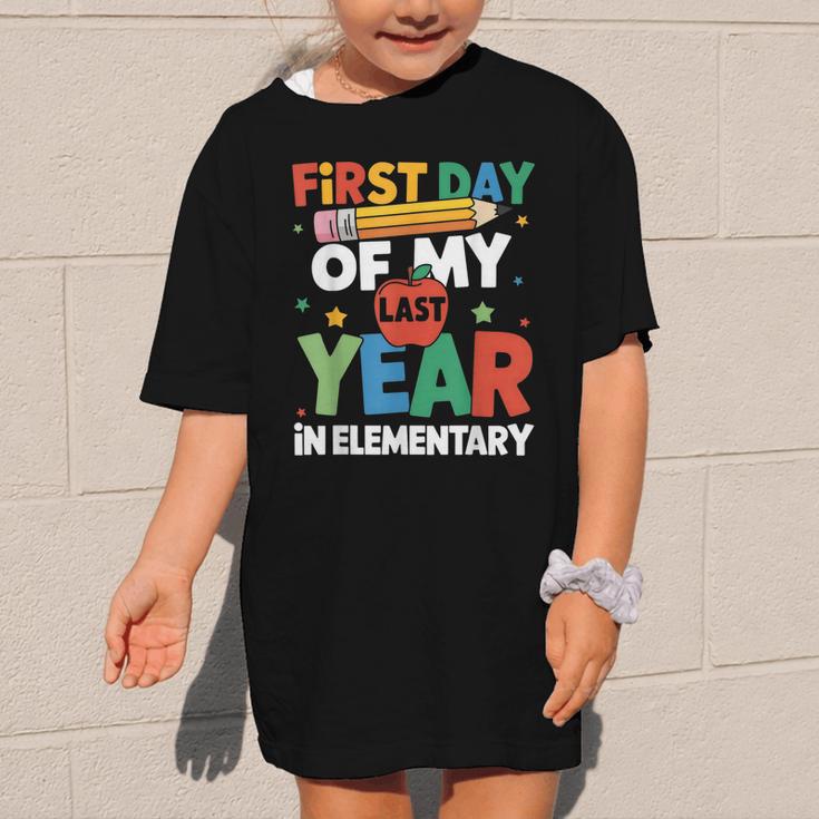 First Day Of My Last Year In Elementary Back To School Graphic Kid T-Shirt