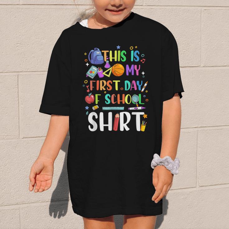 This Is My First Day Of School Boys Girls Kid Back To School Graphic Kid T-Shirt This Is My First Day Of School Boys Girls Kid Back To School Graphic Kid T-Shirt