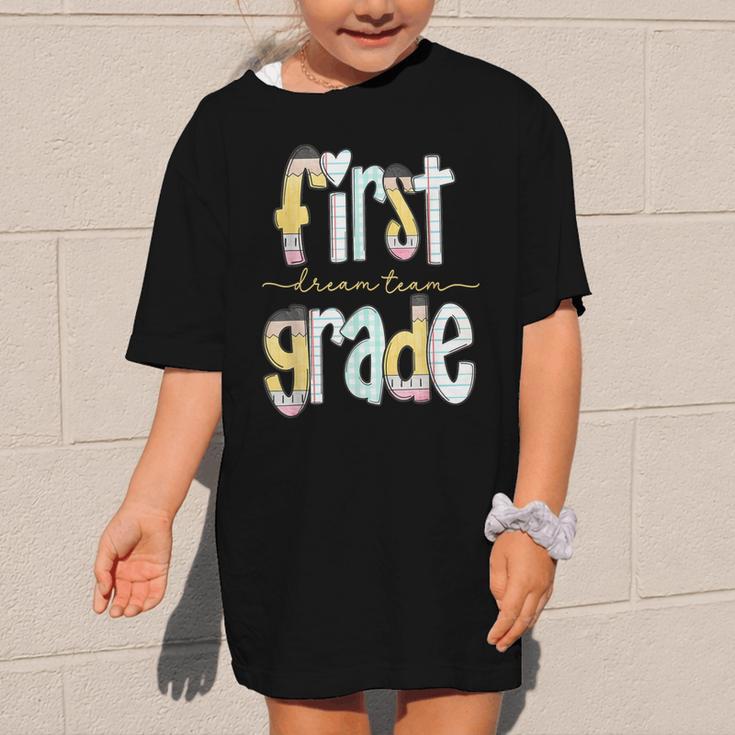 First Grade Dream Team Pencil Back To School Boys Girls Graphic Kid T-Shirt