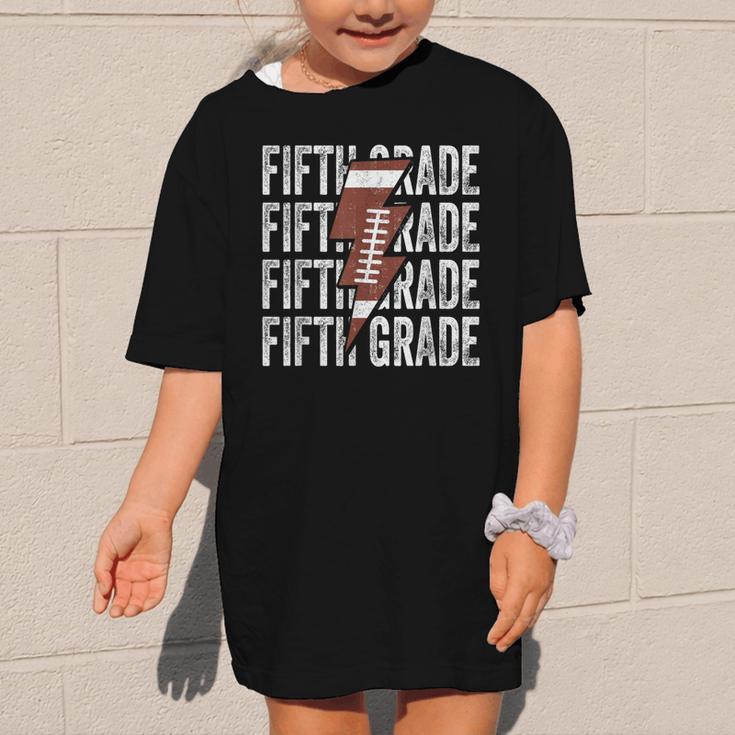 Football Fifth Grade First Day Of 5th Grade Back To School Graphic Kid T-Shirt