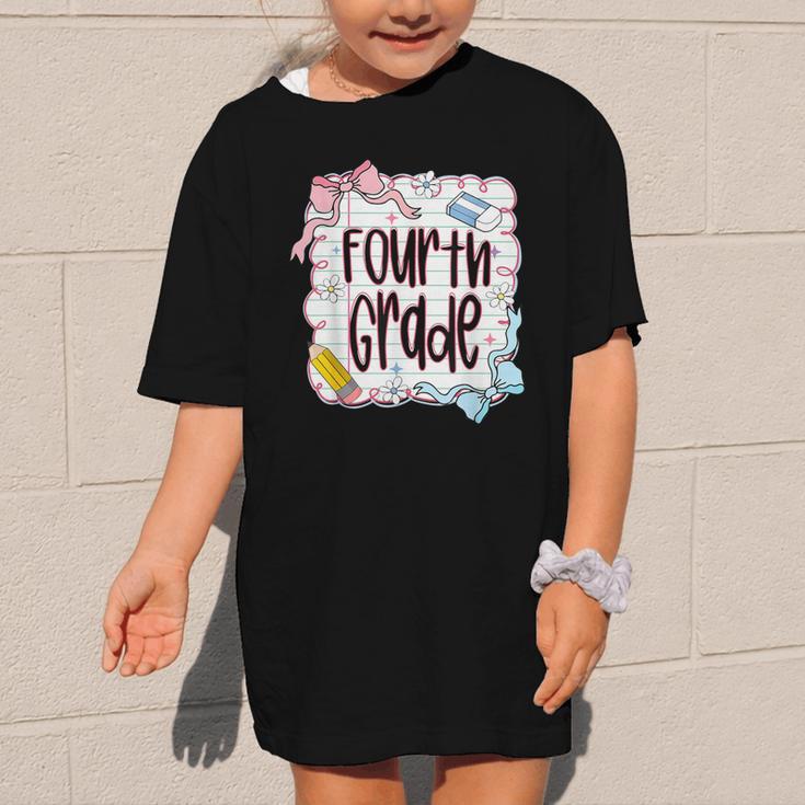 Fourth Grade Back To School For Girls Pink Notebook Graphic Kid T-Shirt Fourth Grade Back To School For Girls Pink Notebook Graphic Kid T-Shirt