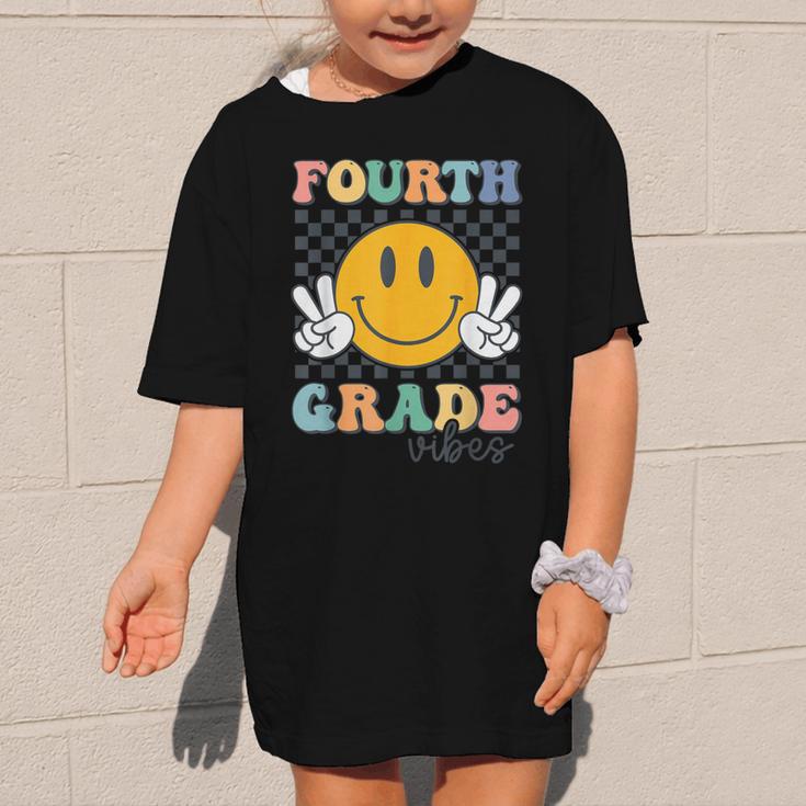 Fourth Grade Vibes Retro Smile Back To School 4th Grade Team Graphic Kid T-Shirt Fourth Grade Vibes Retro Smile Back To School 4th Grade Team Graphic Kid T-Shirt