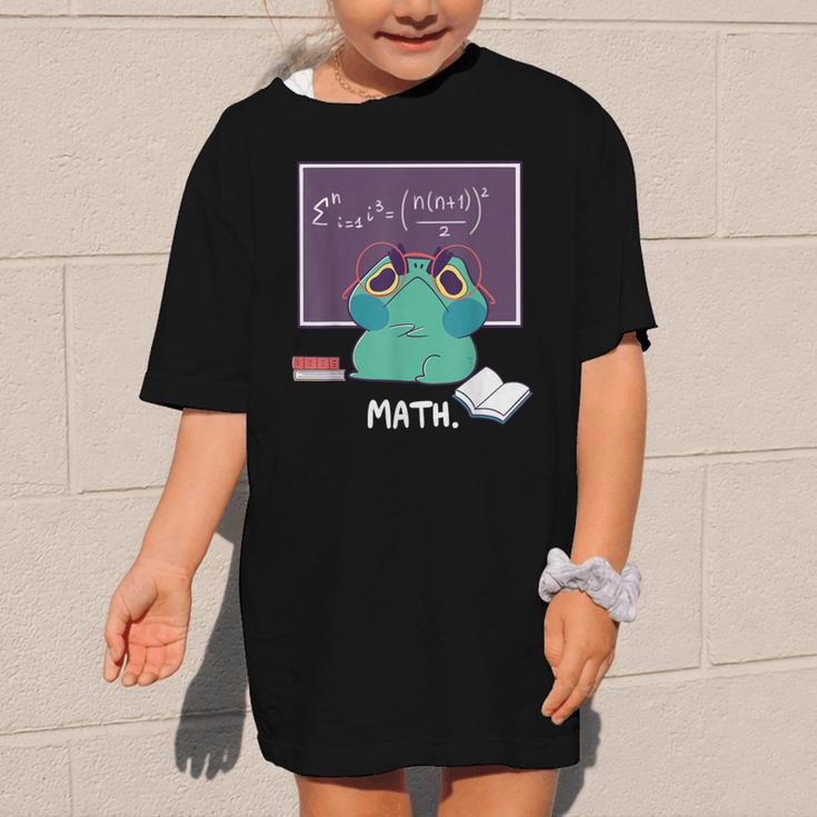 Frog Hates Math Kawaii Science Back To School Kids Graphic Kid T-Shirt Frog Hates Math Kawaii Science Back To School Kids Graphic Kid T-Shirt