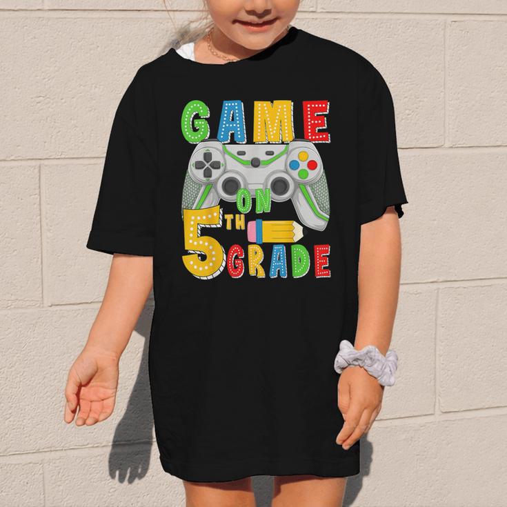 Game On Fifth Grade Back To School Gamer 5th Grade Boys Kids Graphic Kid T-Shirt Game On Fifth Grade Back To School Gamer 5th Grade Boys Kids Graphic Kid T-Shirt
