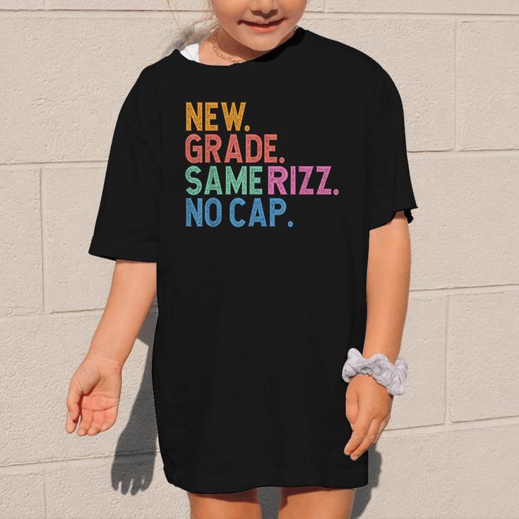 Gen Z Back To School New Grade Same Rizz No Cap Graphic Kid T-Shirt