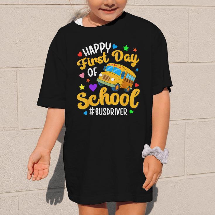 Happy First Day Of School Bus Driver Back To School Graphic Kid T-Shirt