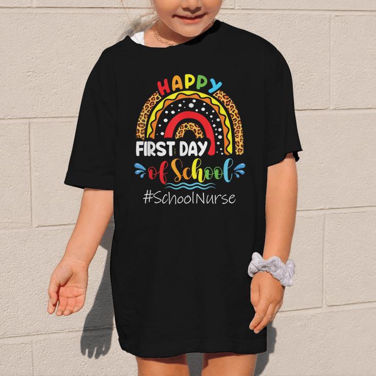 Happy First Day Of School Nurse Rainbow Back To School Graphic Kid T-Shirt Happy First Day Of School Nurse Rainbow Back To School Graphic Kid T-Shirt