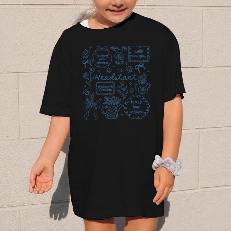 Headstart Love Inspire Teach Blue Bow Back To School Graphic Kid T-Shirt Headstart Love Inspire Teach Blue Bow Back To School Graphic Kid T-Shirt