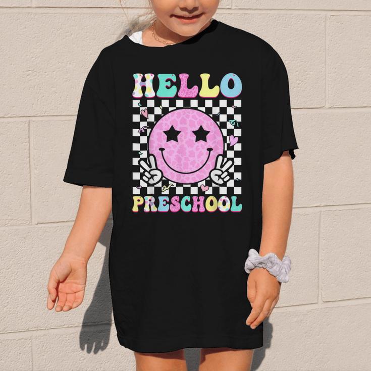 Hello Preschool Groovy Back To School Pre-K Team Girls Kids Graphic Kid T-Shirt Hello Preschool Groovy Back To School Pre-K Team Girls Kids Graphic Kid T-Shirt