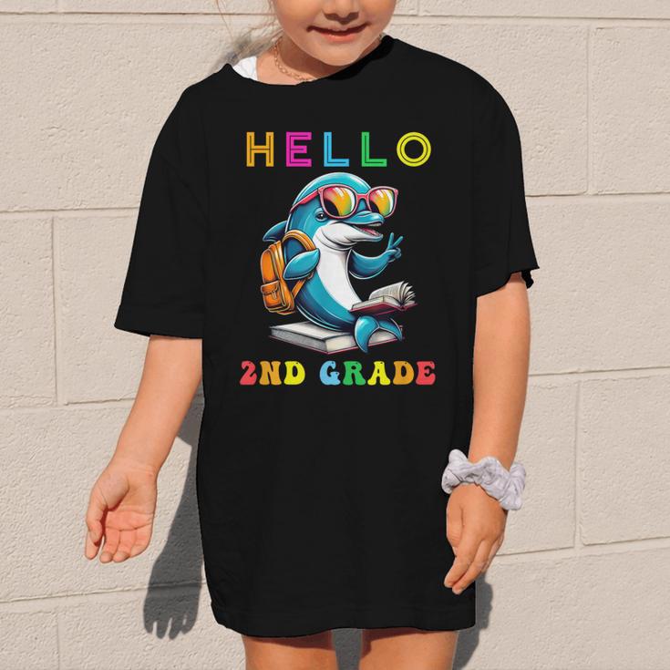 Hello Second Grade Dolphin Lover Back To School Kid Boy Girl Graphic Kid T-Shirt Hello Second Grade Dolphin Lover Back To School Kid Boy Girl Graphic Kid T-Shirt