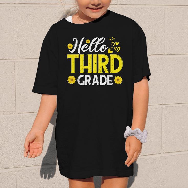 Hello Third Grade Sunflower 3rd Grade Vibes Back To School Graphic Kid T-Shirt Hello Third Grade Sunflower 3rd Grade Vibes Back To School Graphic Kid T-Shirt
