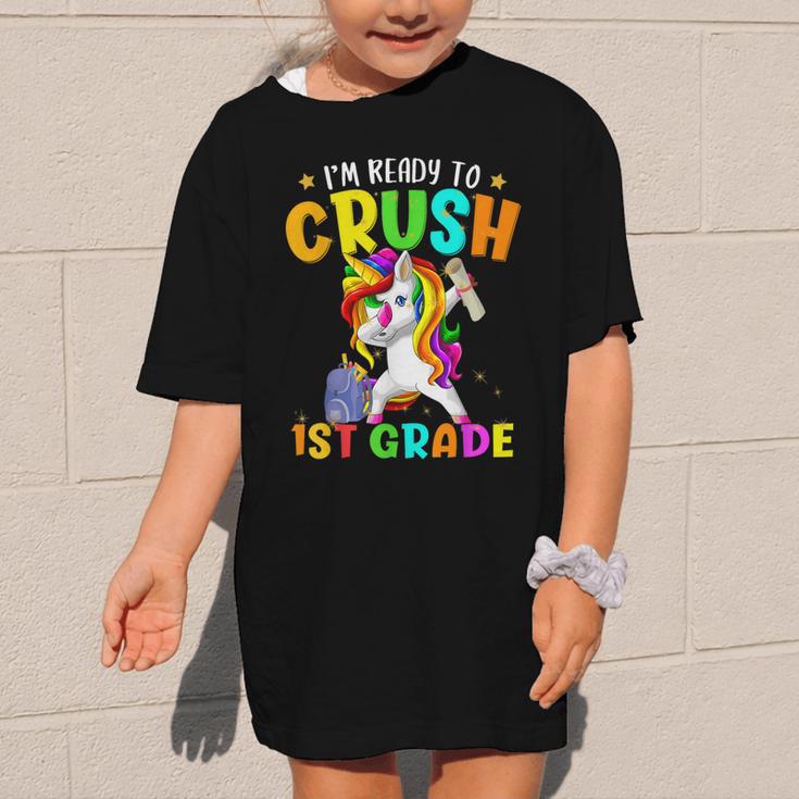 I'm Ready To Crush 1st Grade Dabbing Unicorn Back To School Graphic Kid T-Shirt I'm Ready To Crush 1st Grade Dabbing Unicorn Back To School Graphic Kid T-Shirt