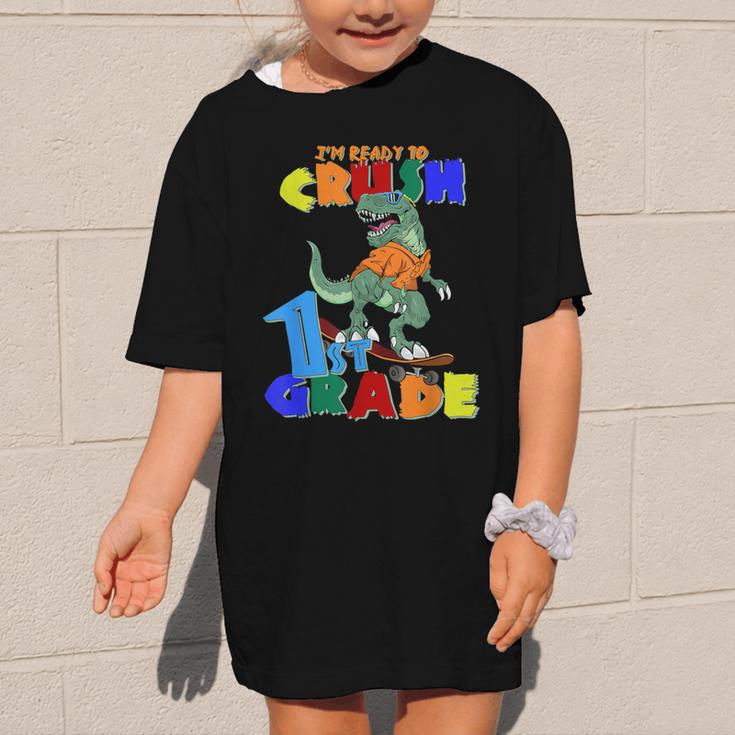 I'm Ready To Crush 1st Grade Dinosaur Back To School T-Rex Graphic Kid T-Shirt I'm Ready To Crush 1st Grade Dinosaur Back To School T-Rex Graphic Kid T-Shirt