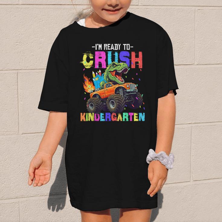 I'm Ready To Crush Kindergarten Dinosaur Dino Back To School Graphic Kid T-Shirt I'm Ready To Crush Kindergarten Dinosaur Dino Back To School Graphic Kid T-Shirt