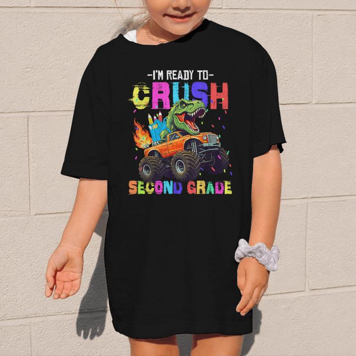 I'm Ready To Crush Second Grade Dinosaur Dino Back To School Graphic Kid T-Shirt I'm Ready To Crush Second Grade Dinosaur Dino Back To School Graphic Kid T-Shirt