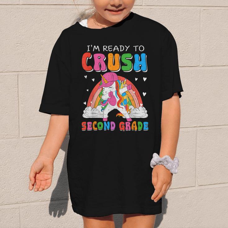 I'm Ready To Crush Second Grade Unicorn Back To School Girls Graphic Kid T-Shirt I'm Ready To Crush Second Grade Unicorn Back To School Girls Graphic Kid T-Shirt