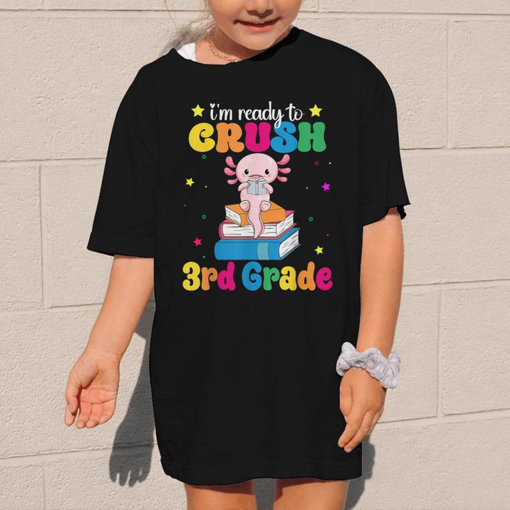 I'm Ready To Crush Third 3rd Grade Axolotl Back To School Graphic Kid T-Shirt I'm Ready To Crush Third 3rd Grade Axolotl Back To School Graphic Kid T-Shirt