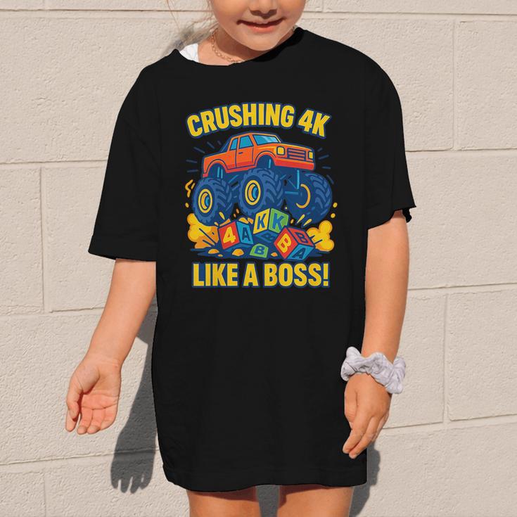 Kids 4k Boys Back To School Shirt Monster Truck Crushing 4k Graphic Kid T-Shirt Kids 4k Boys Back To School Shirt Monster Truck Crushing 4k Graphic Kid T-Shirt