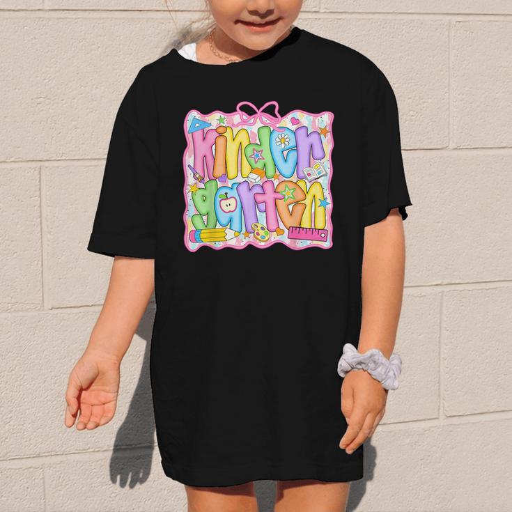 Kindergarten Coquette Bow Back To School Kinder Girl Kids Graphic Kid T-Shirt Kindergarten Coquette Bow Back To School Kinder Girl Kids Graphic Kid T-Shirt