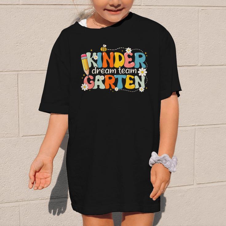 Kindergarten Dream Team Groovy Retro Children Back To School Graphic Kid T-Shirt Kindergarten Dream Team Groovy Retro Children Back To School Graphic Kid T-Shirt