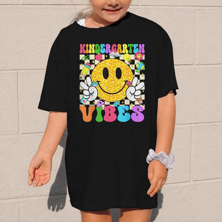 Kindergarten Vibes Smile Face Back To School Kinder Girl Kid Graphic Kid T-Shirt Kindergarten Vibes Smile Face Back To School Kinder Girl Kid Graphic Kid T-Shirt