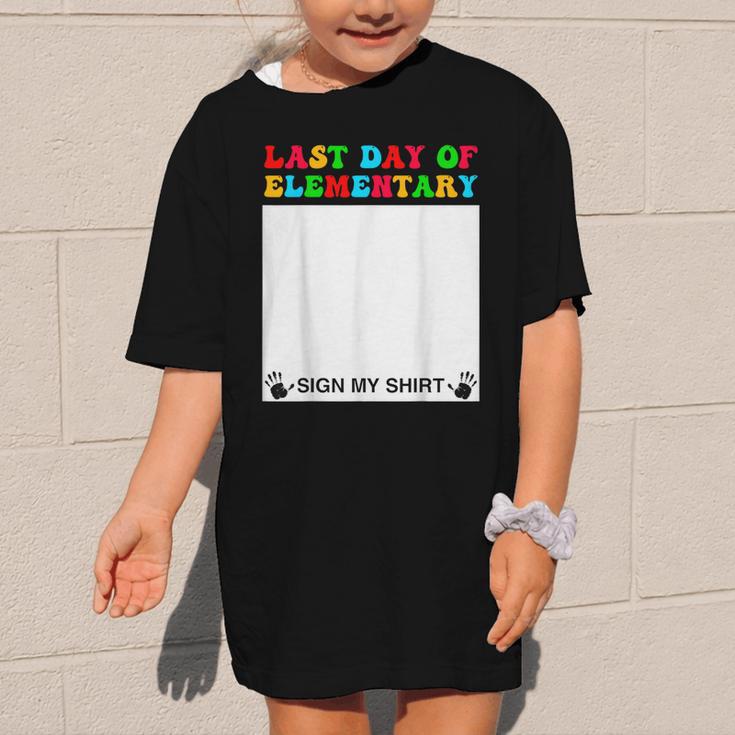 Last Day Of Elementary Sign My Shirt Back To School Graphic Kid T-Shirt Last Day Of Elementary Sign My Shirt Back To School Graphic Kid T-Shirt