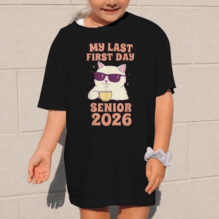 My Last First Day Senior 2026 Cat Back To School Class 2026 Graphic Kid T-Shirt My Last First Day Senior 2026 Cat Back To School Class 2026 Graphic Kid T-Shirt