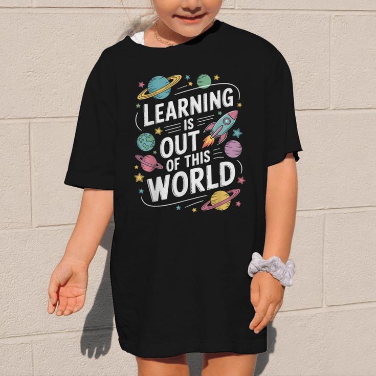 Learning Is Out Of This World Back To School Graphic Kid T-Shirt