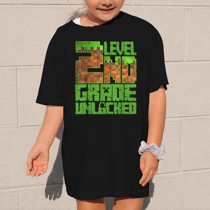 Level 2nd Grade Unlocked Game Pixel Kids Boy Back To School Graphic Kid T-Shirt