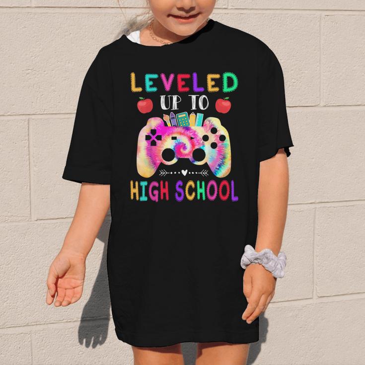 Leveled Up To High School Gaming Fun Back To School Tie Dye Graphic Kid T-Shirt Leveled Up To High School Gaming Fun Back To School Tie Dye Graphic Kid T-Shirt