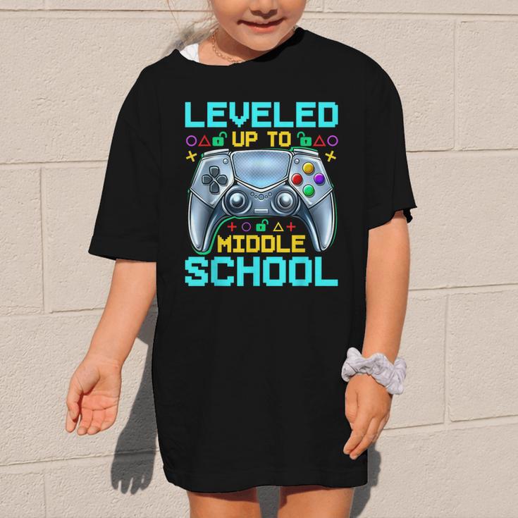 Leveled Up To Middle School Video Gamer Back To School Boys Graphic Kid T-Shirt Leveled Up To Middle School Video Gamer Back To School Boys Graphic Kid T-Shirt