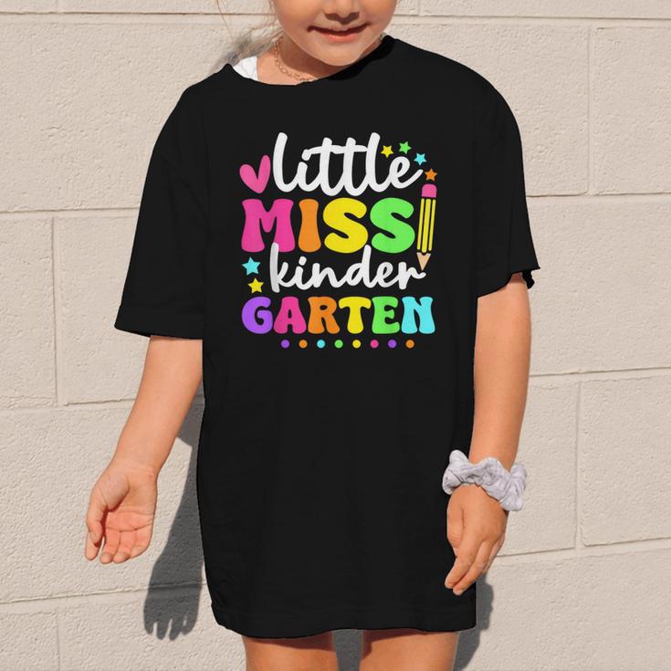 Little Miss Kindergarten Kids Girls Pencil Back To School Graphic Kid T-Shirt