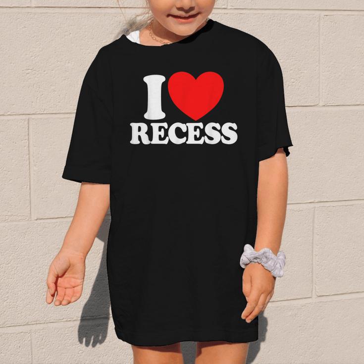 I Love Recess Red Heart Back To School Kids Recess Graphic Kid T-Shirt