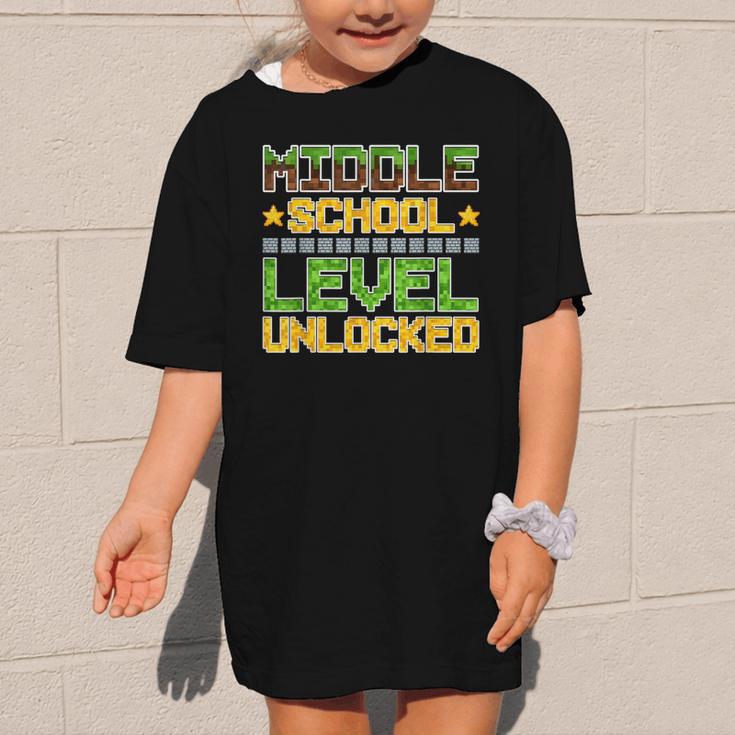 Middle School Level Unlocked Gamer Back To School Graphic Kid T-Shirt Middle School Level Unlocked Gamer Back To School Graphic Kid T-Shirt