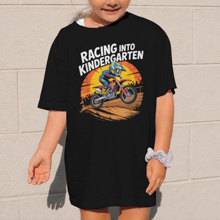 Motocross Back To School Dirt Bike Racing Into Kindergarten Graphic Kid T-Shirt Motocross Back To School Dirt Bike Racing Into Kindergarten Graphic Kid T-Shirt