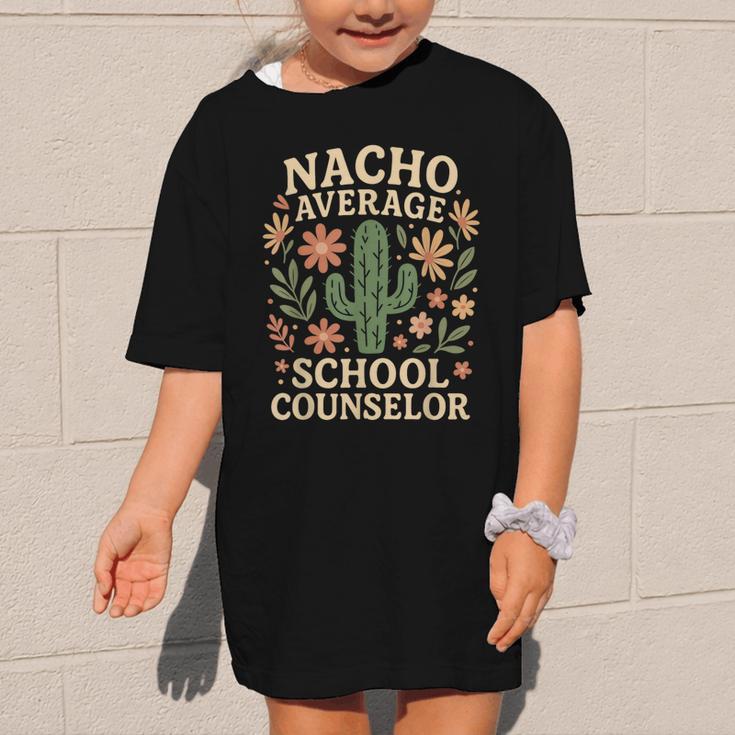 Nacho Average School Counselor Cactus Back To School Graphic Kid T-Shirt