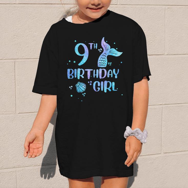Ninth Birthday Girl Mermaid 9th Toddler's Back To School Graphic Kid T-Shirt Ninth Birthday Girl Mermaid 9th Toddler's Back To School Graphic Kid T-Shirt