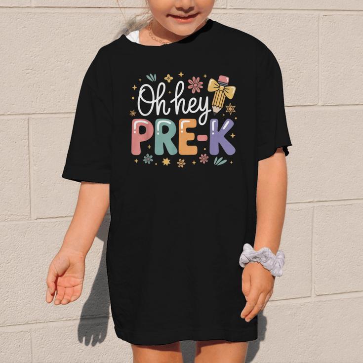 Oh Hey Pre K Preschool Back To School First Day Of School Graphic Kid T-Shirt