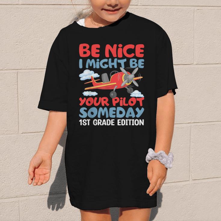 I Might Be Your Pilot First Day Back To School 1st Grade Graphic Kid T-Shirt