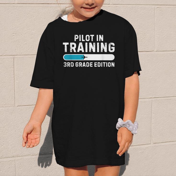 Pilot In Training 3rd Grade Edition Back To School Boys Girl Graphic Kid T-Shirt