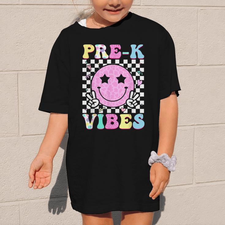 Pre-K Vibes Groovy Back To School PreK Preschool Girls Kids Graphic Kid T-Shirt