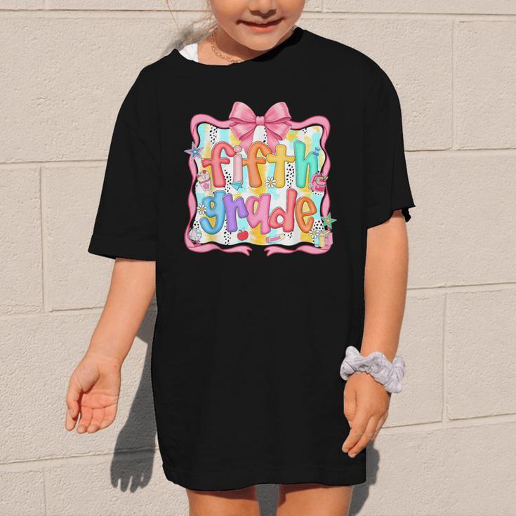 Preppy Back To School Fifth Grade Coquette Bow Women Girl Graphic Kid T-Shirt Preppy Back To School Fifth Grade Coquette Bow Women Girl Graphic Kid T-Shirt