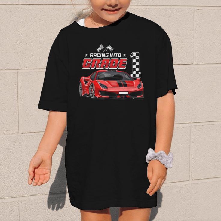 Racing Into 1st Grade Race Car Back To School Boys Graphic Kid T-Shirt Racing Into 1st Grade Race Car Back To School Boys Graphic Kid T-Shirt