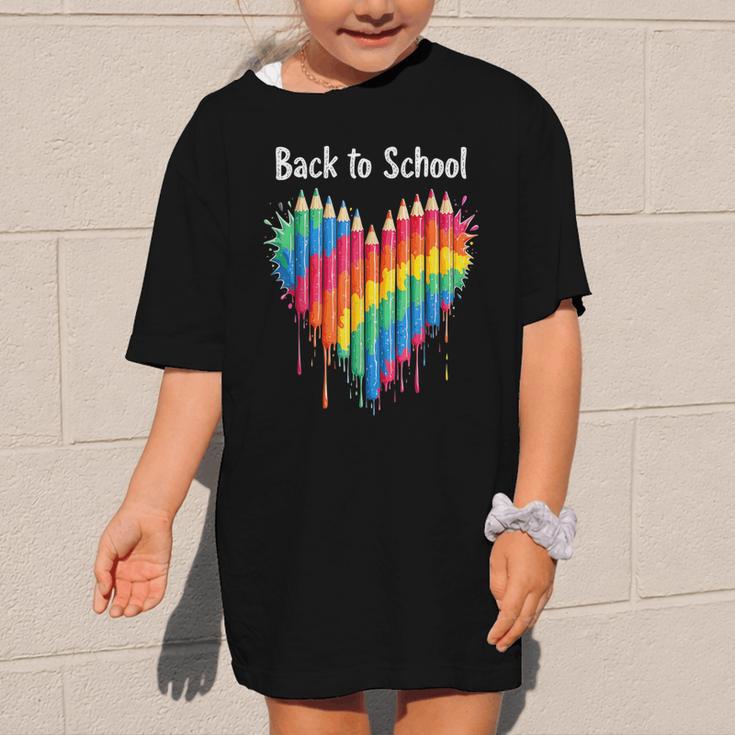 Rainbow Pencil Heart Back To School Creative Graphic Kid T-Shirt Rainbow Pencil Heart Back To School Creative Graphic Kid T-Shirt