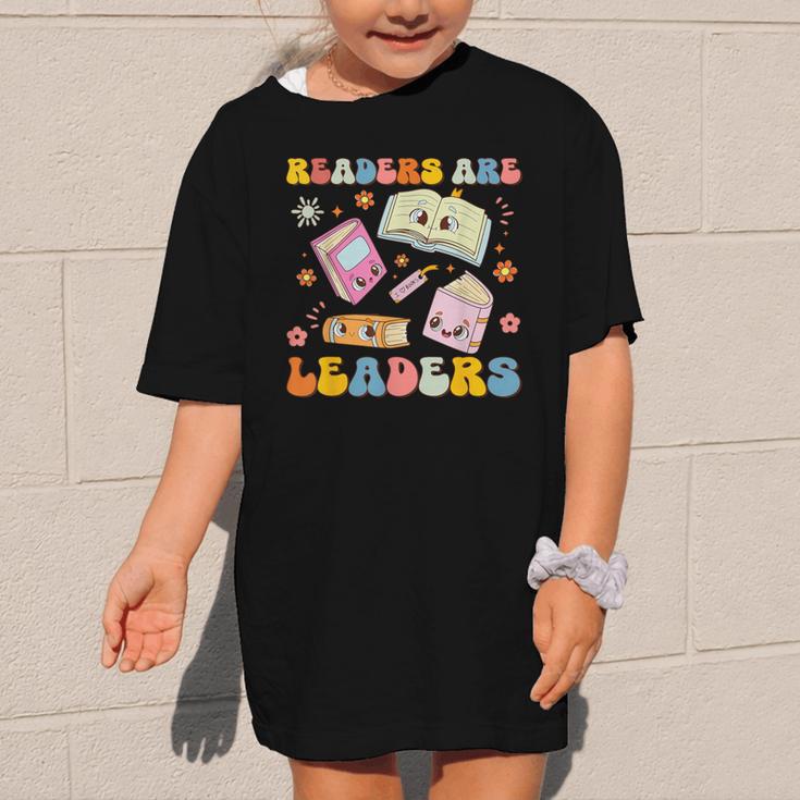 Readers Are Leaders Book Lover Back To School Groovy Girls Graphic Kid T-Shirt Readers Are Leaders Book Lover Back To School Groovy Girls Graphic Kid T-Shirt