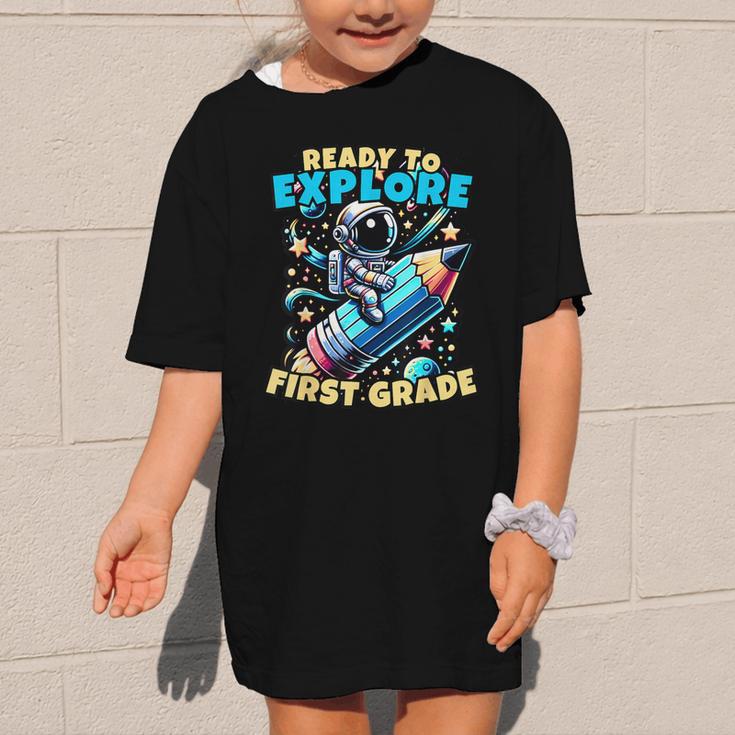 Ready To Explore 1st Grade Kids Astronaut Back To School Graphic Kid T-Shirt