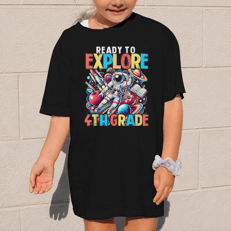Ready To Explore 4th Grade Boys Astronaut Back To School Graphic Kid T-Shirt