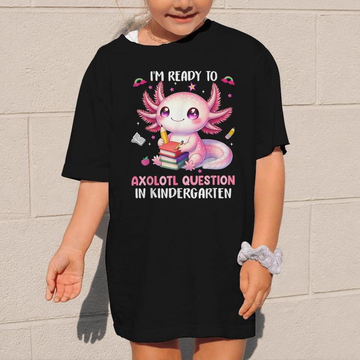Ready To Kindergarten Axolotl Questions Back To School Girls Graphic Kid T-Shirt Ready To Kindergarten Axolotl Questions Back To School Girls Graphic Kid T-Shirt